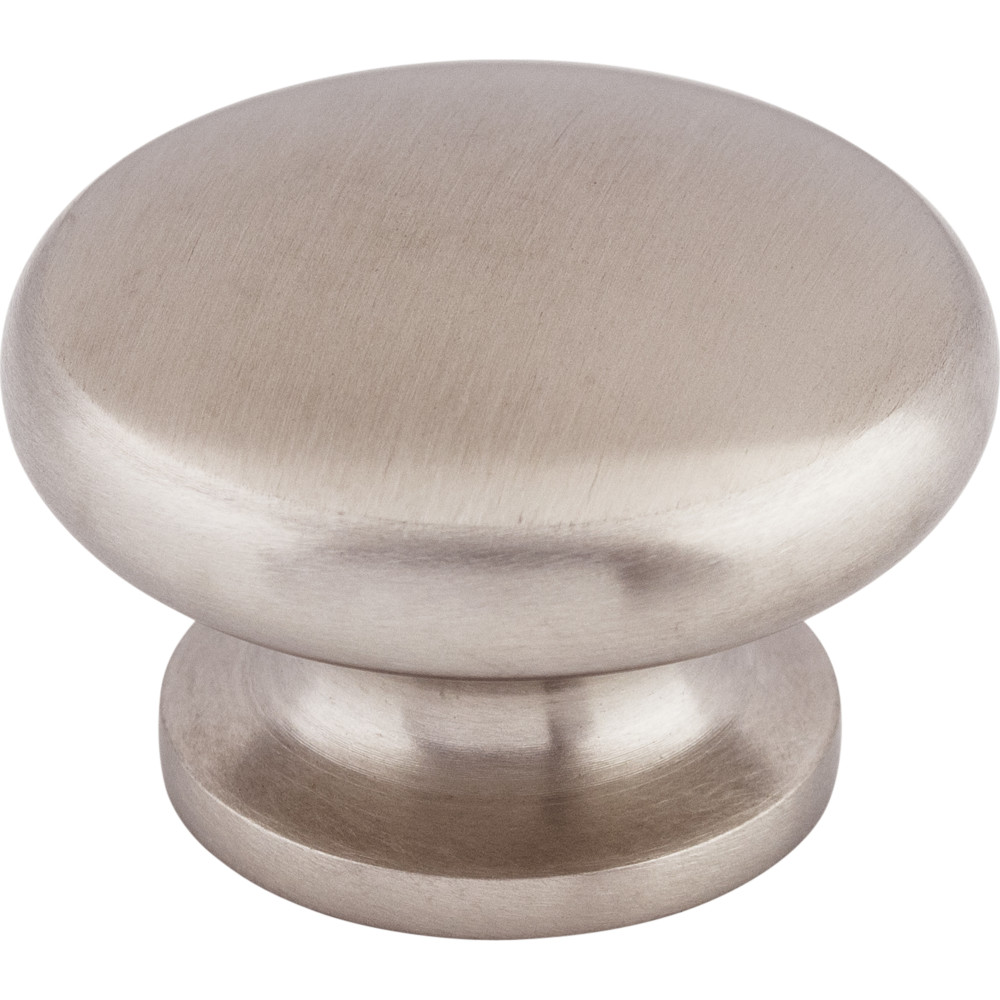 Top Knobs Stainless Steel Flat Round Knob, Stainless Steel