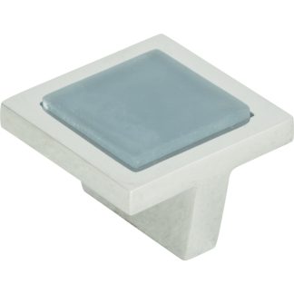 Atlas Spa Blue Square Knob 1 3/8"