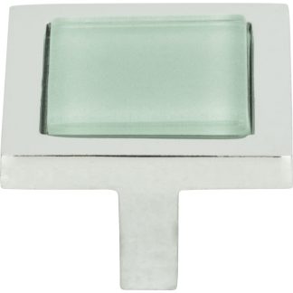 Atlas Spa Green Square Knob 1 3/8"