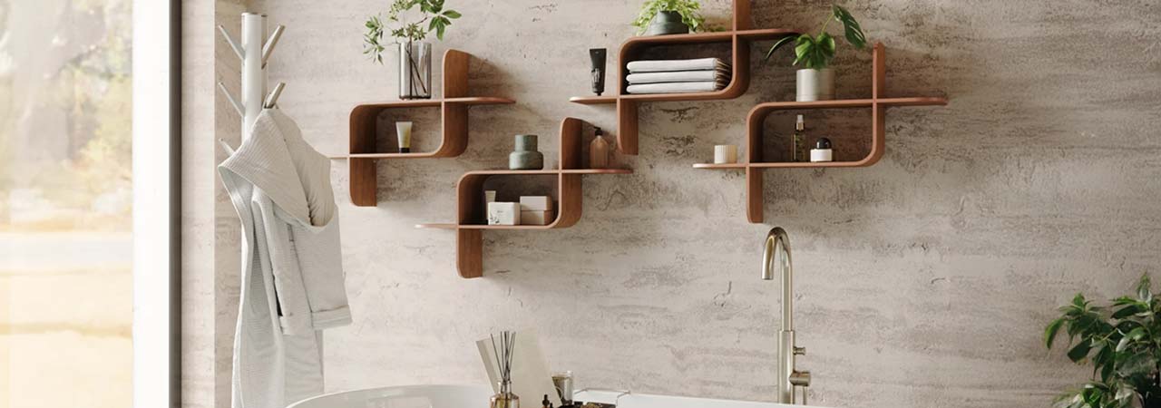bathroom with household storage