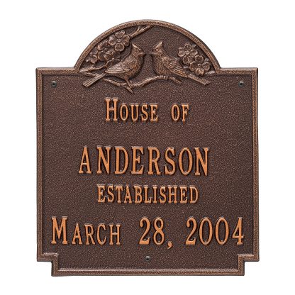 Whitehall Cardinal Wedding Plaque  - Standard Wall - Two Line
