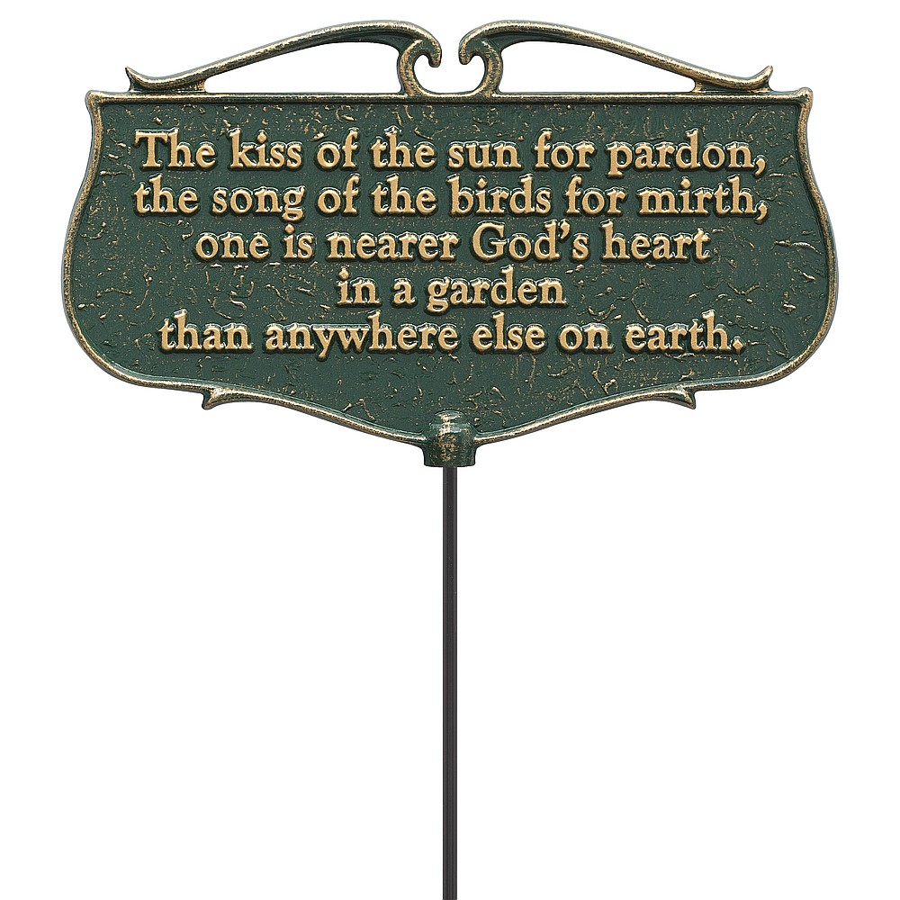 Whitehall The Kiss of the Sun... - Garden Poem Sign