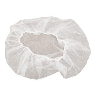 Zenith Safety Products SEC375 18" Non-Woven Bouffant Cap, 100 Pack - White