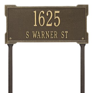 Whitehall Personalized Roanoke Plaque - Standard -Lawn - 2 Line