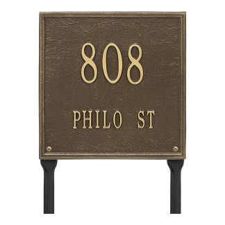 Whitehall Personalized Square Plaque - Standard - Lawn - 2 Line