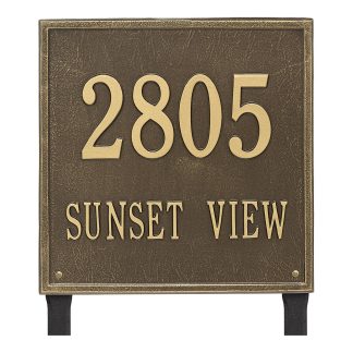 Whitehall Personalized Square Plaque - Estate - Lawn - 2 Line