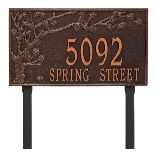 Whitehall Personalized Spring Blossom Plaque - Estate - Lawn - 2 Line