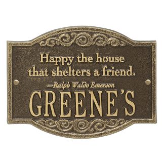 Whitehall Emerson Quote Personalized Plaque