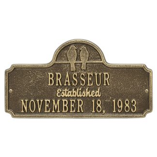 Whitehall Love Birds Anniversary Wedding Personalized Plaque