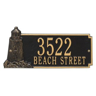 Whitehall Personalized Lighthouse Rectangle Plaque - Two Lines