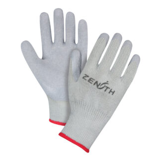Zenith Safety Products Natural Rubber Comfort-Lined Coated Gloves - Grey