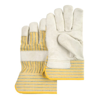 Zenith Safety Products SAJ023 Standard-Duty Dry-Palm Fitters Gloves, Large - White & Stripes