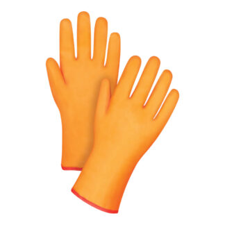 Zenith Safety Products SDN591R 12" Winter-Lined Chemical-Resistant Gloves, Size 9 - Orange