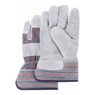Zenith Safety Products SG281 Split Back Premium Quality Fitters Gloves, Medium - White & Stripes
