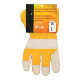 Zenith Safety Products SM613R Premium Superior Warmth Fitters Gloves, Large - White & Yellow