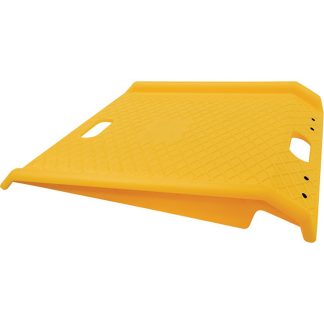 Kleton 27" x 27" Portable Poly Hand Truck Curb Ramp, 1000lbs Capacity, Yellow
