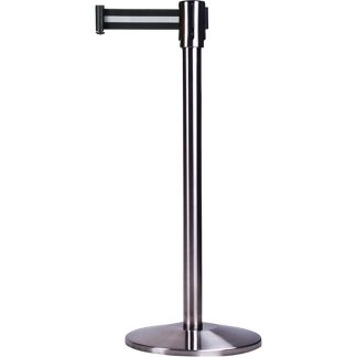 Zenith Safety Products Free-Standing Crowd Control Barrier, Black & White