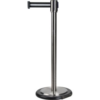 Zenith Safety Products Free-Standing Crowd Control Barrier, Black & White