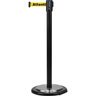 Zenith Safety Products Free-Standing "Attention Ne Pas Entrer" Crowd Control Barrier, Yellow