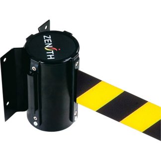 Zenith Safety Products 3-5/8" x 3" x 5-5/8" Wall Mount Barrier, Black & Yellow