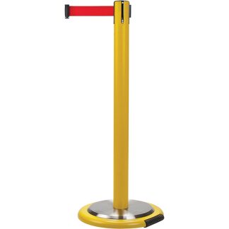 Zenith Safety Products Free-Standing Crowd Control Barrier, Red & Yellow