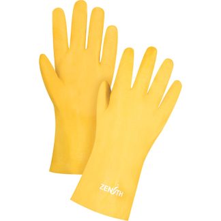 Zenith Safety Products Rough-Finish Chemical-Resistant Gloves, One Size, Yellow