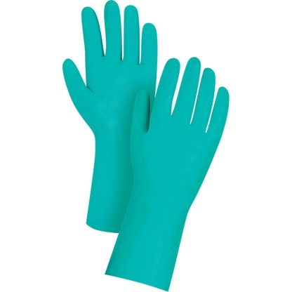Zenith Safety Products Premium Diamond-Grip Chemical-Resistant Gloves, Extra Large, Green