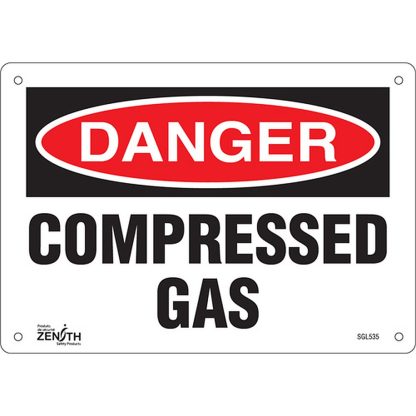 Zenith Safety Products SGL535 "Compressed Gas" Sign