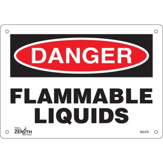 Zenith Safety Products SGL570 "Flammable Liquids" Sign
