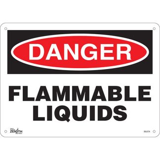 Zenith Safety Products SGL574 "Flammable Liquids" Sign