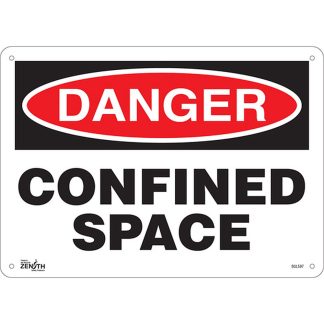 Zenith Safety Products SGL597 "Confined Space" Sign