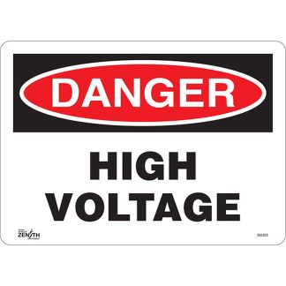 Zenith Safety Products SGL620 "High Voltage" Sign