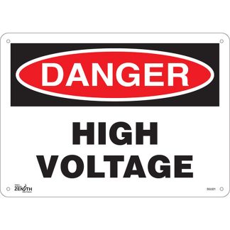 Zenith Safety Products SGL621 "High Voltage" Sign