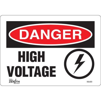 Zenith Safety Products SGL623 "High Voltage" Sign