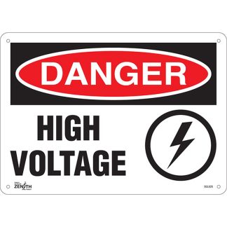 Zenith Safety Products SGL628 "High Voltage" Sign