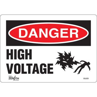 Zenith Safety Products SGL629 "High Voltage" Sign
