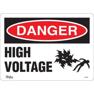 Zenith Safety Products SGL632 "High Voltage" Sign