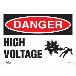 Zenith Safety Products SGL633 "High Voltage" Sign