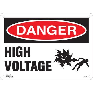 Zenith Safety Products SGL634 "High Voltage" Sign