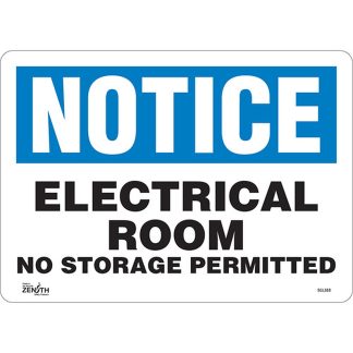 Zenith Safety Products SGL668 "Electrical Room" Sign
