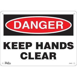 Zenith Safety Products SGL675 "Keep Hands Clear" Sign