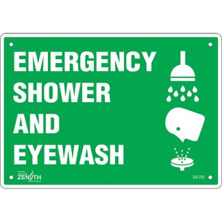 Zenith Safety Products SGL703 "Emergency Shower And Eyewash" Sign