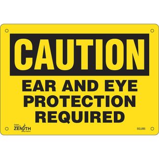 Zenith Safety Products SGL885 "Ear And Eye Protection" Sign