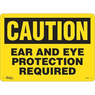 Zenith Safety Products SGL887 "Ear And Eye Protection" Sign