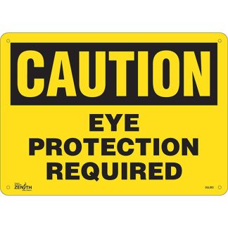 Zenith Safety Products SGL893 "Eye Protection Required" Sign