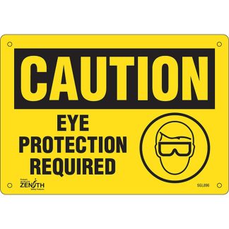 Zenith Safety Products SGL896 "Eye Protection Required" Sign