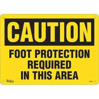 Zenith Safety Products SGL906 "Foot Protection Required" Sign