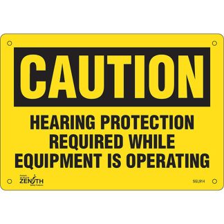 Zenith Safety Products SGL914 "Hearing Protection Required" Noise Hazard Sign