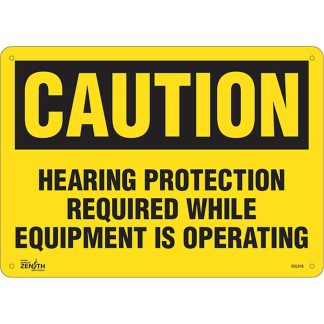 Zenith Safety Products SGL918 "Hearing Protection Required" Noise Hazard Sign