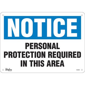 Zenith Safety Products SGL936 "Personal Protection Required" Sign